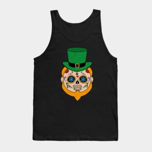 St Patrick Sugar Skull Tank Top